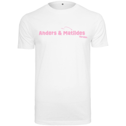 Pink logo Hvid T-shirt