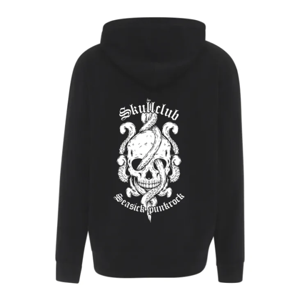 Octo Skull Black Zipper Hoodie